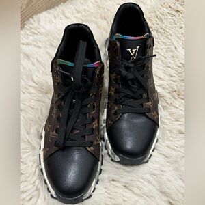 LV Brown Monogram Leather Sneakers